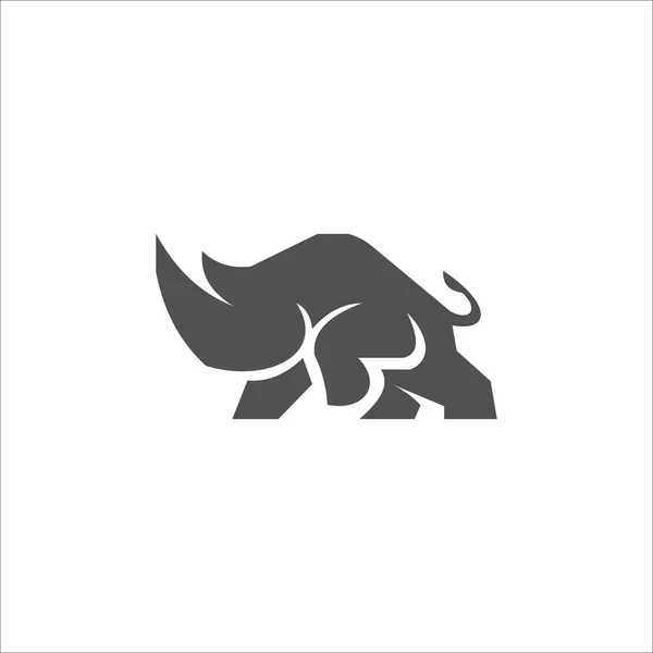 Animal Rhino Vetor Design Logo Template —  Vetores de Stock