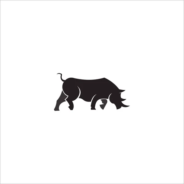 Animal Rhino Vetor Design Logo Template —  Vetores de Stock