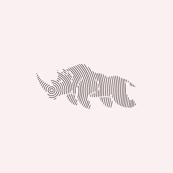 Animální Rhino Vektorový Design Logo Šablony — Stockový vektor