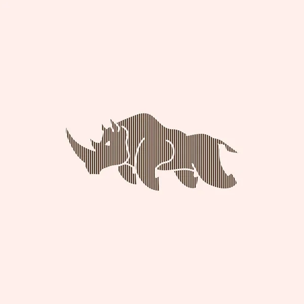 Πρότυπο Λογότυπου Σχεδίασης Ζώων Rhino Vector — Διανυσματικό Αρχείο