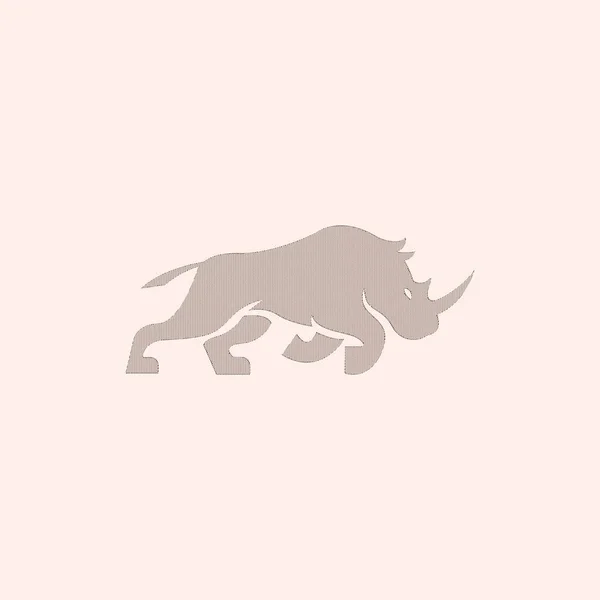 Animal Rhino Vector Design Logo Template — Stock Vector