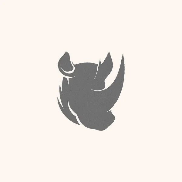 Animal Rhino Vector Design Logo Template — Stock Vector