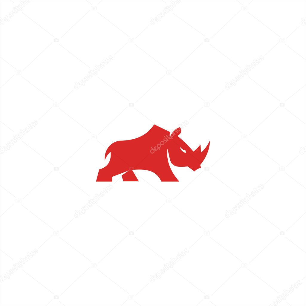 Animal Rhino Vector design Logo Template
