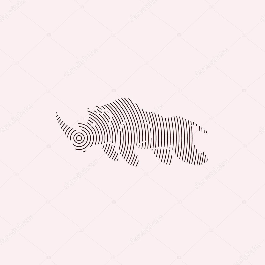 Animal Rhino Vector design Logo Template