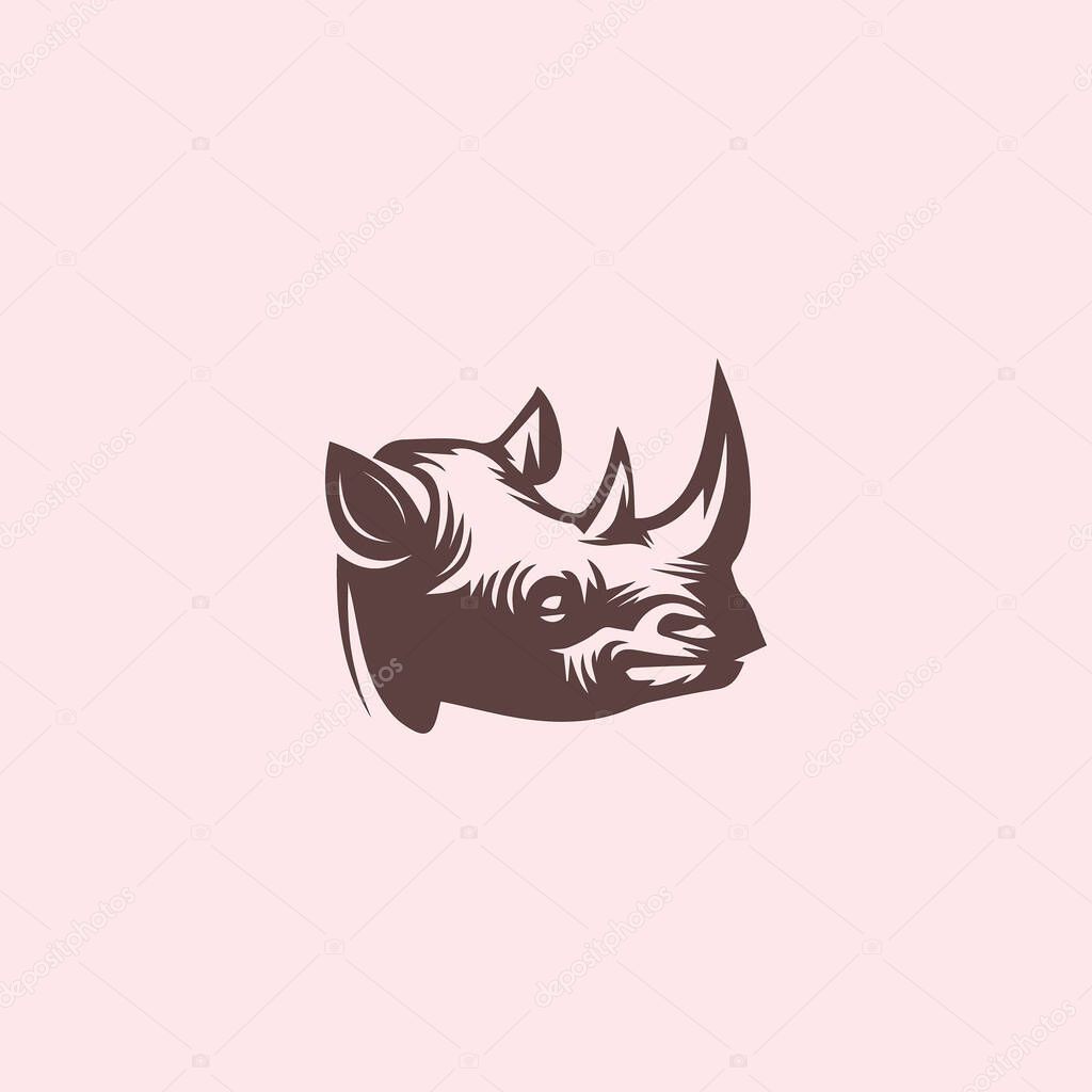Animal Rhino Vector design Logo Template