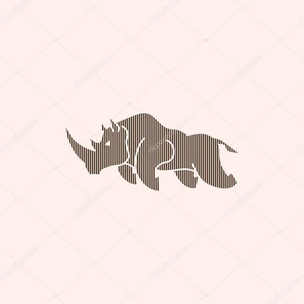 Animal Rhino Vector design Logo Template