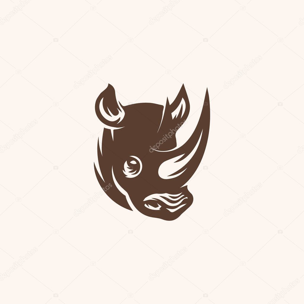 Animal Rhino Vector design Logo Template