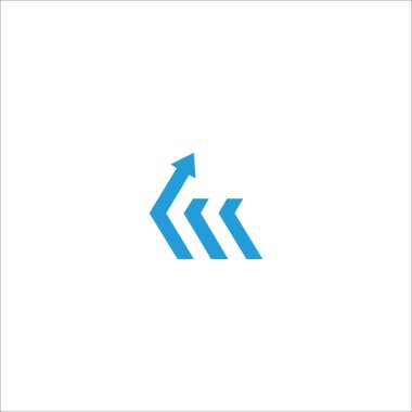 İlk harf kilometre logosu veya mk logo vektör tasarım şablonu