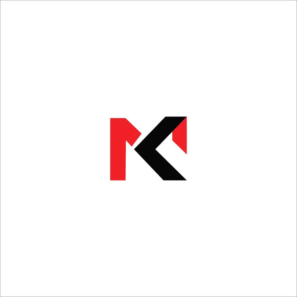 初期の文字キロのロゴやMkのロゴベクトルデザインテンプレート — ストックベクタ