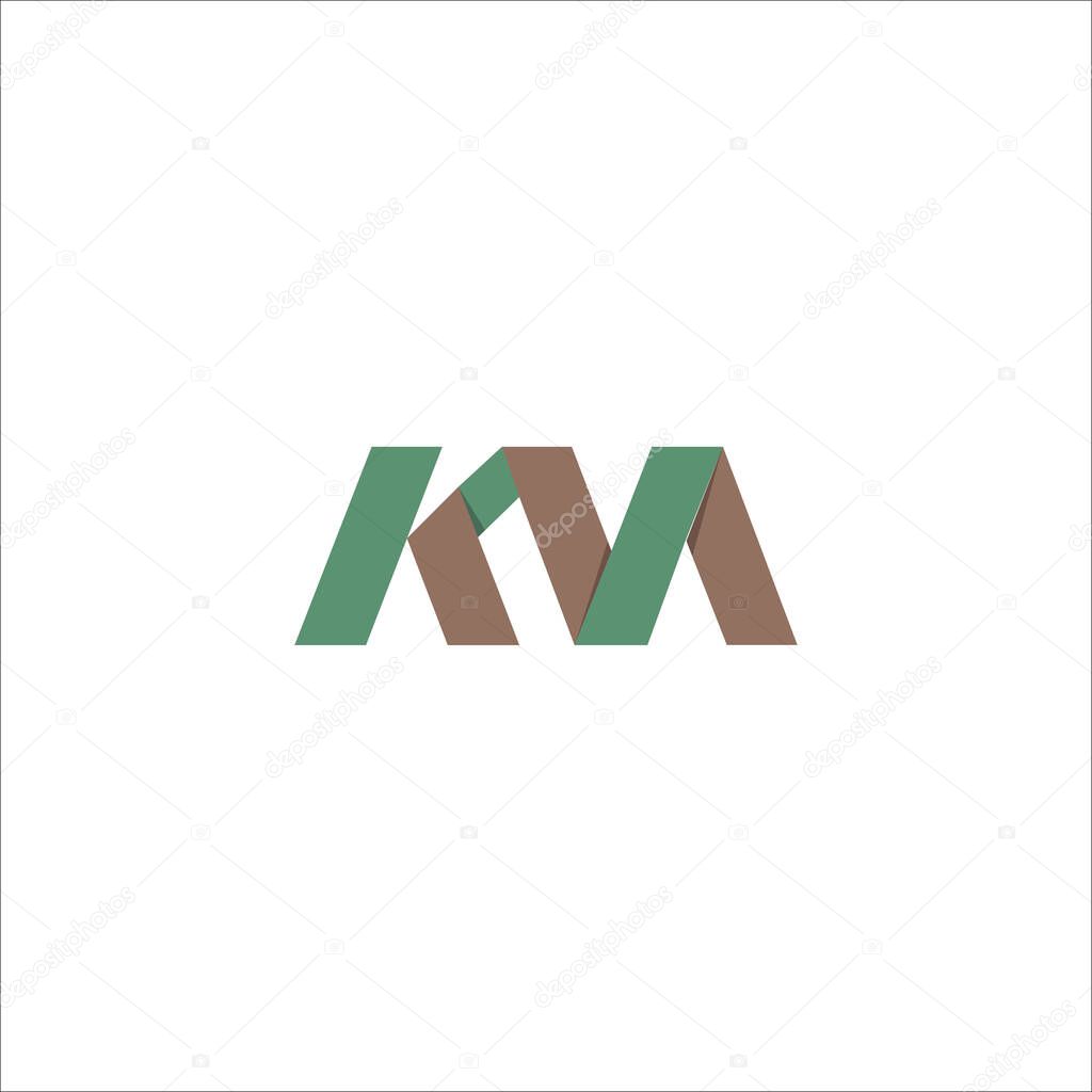 Initial letter km logo or mk logo vector design templates