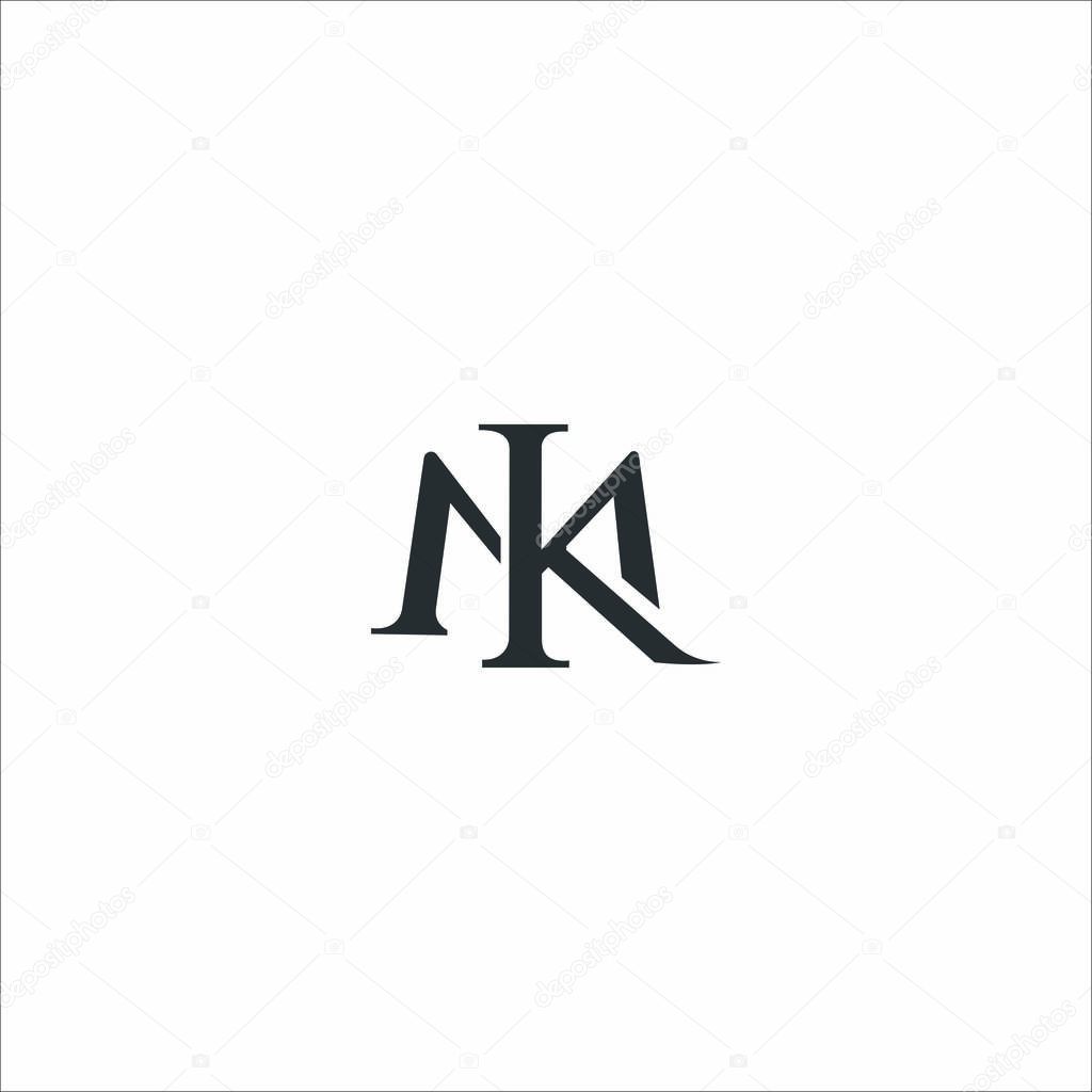 Initial letter km logo or mk logo vector design templates