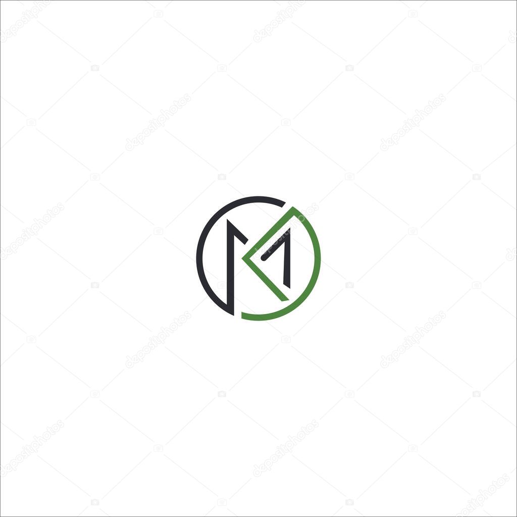 Initial letter km logo or mk logo vector design templates