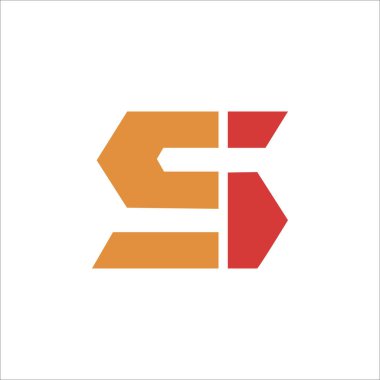İlk harf logo veya si logo vektör tasarım şablonları