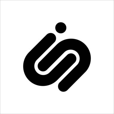 İlk harf logo veya si logo vektör tasarım şablonu