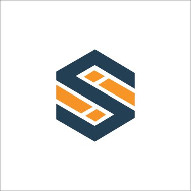 İlk harf logo veya si logo vektör tasarım şablonu