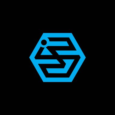 İlk harf logo veya si logo vektör tasarım şablonu