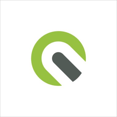İlk harf cn logosu veya nc logo vektör tasarım şablonları