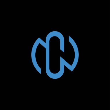 İlk harf cn logosu veya nc logo vektör tasarım şablonları