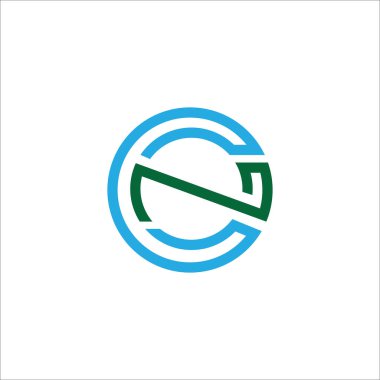İlk harf cn logosu veya nc logo vektör tasarım şablonları
