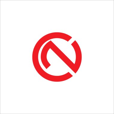 İlk harf cn logosu veya nc logo vektör tasarım şablonları