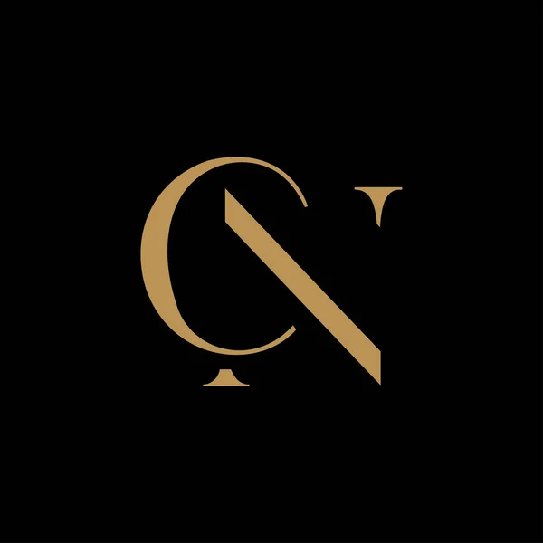 İlk harf cn logosu veya nc logo vektör tasarım şablonları