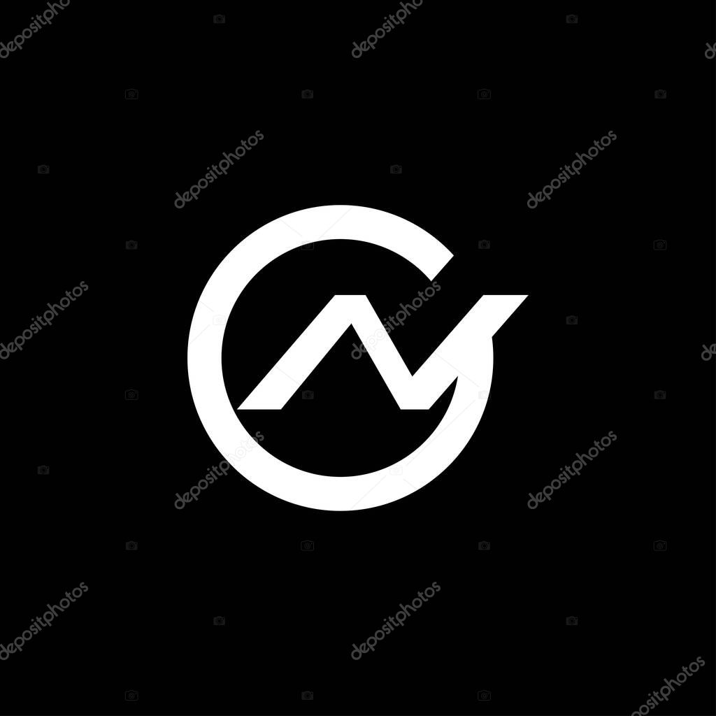 Initial letter cn logo or nc logo vector design templates
