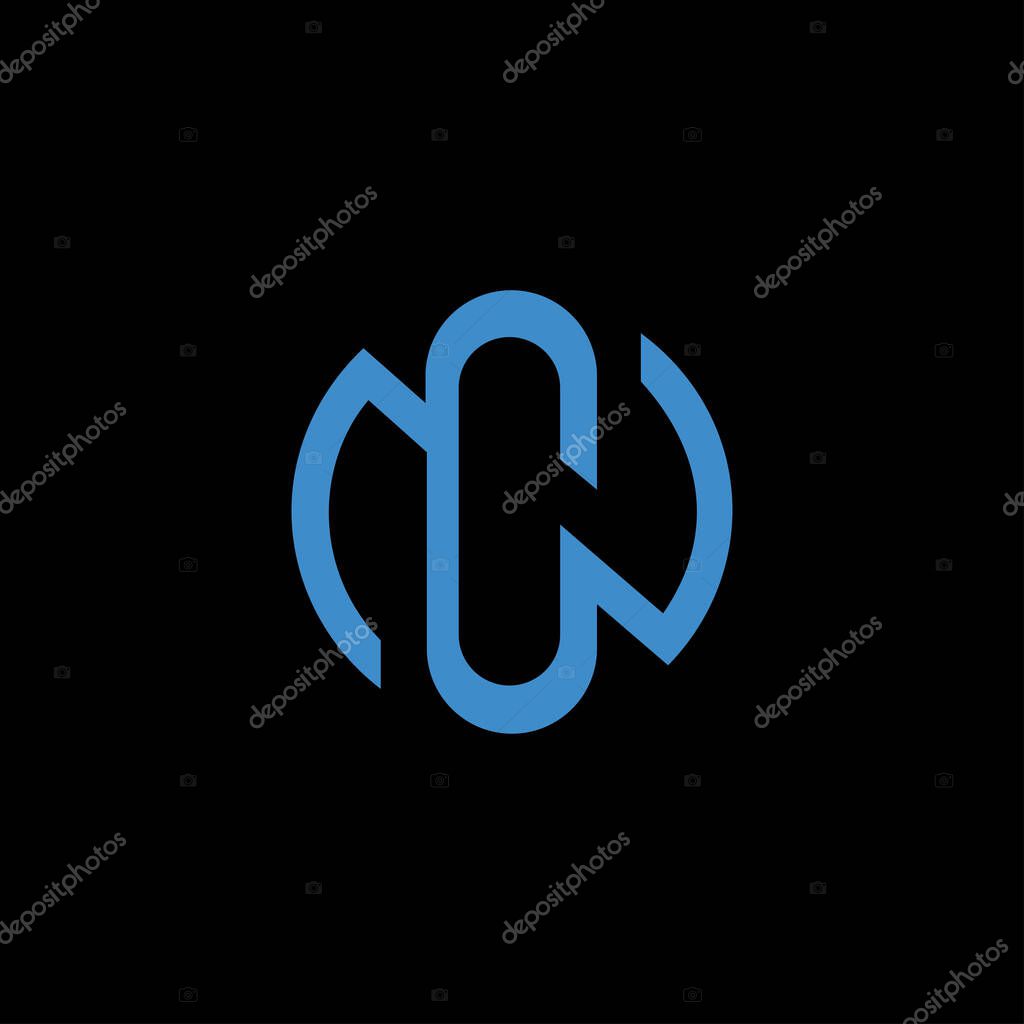 Initial letter cn logo or nc logo vector design templates