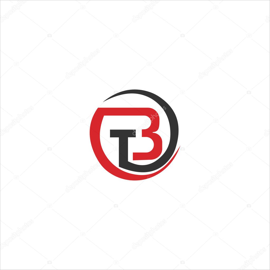 Initial letter tb logo or bt logo vector design template