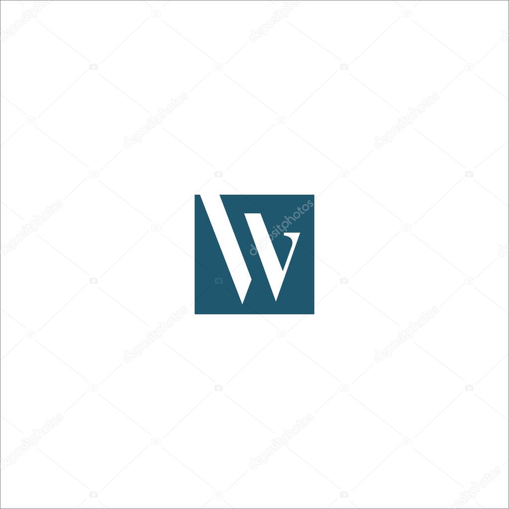 Initial letter wl logo or lw logo vector design template