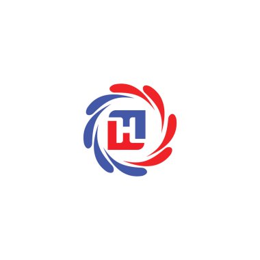 İlk harf h logo vektör tasarım şablonu