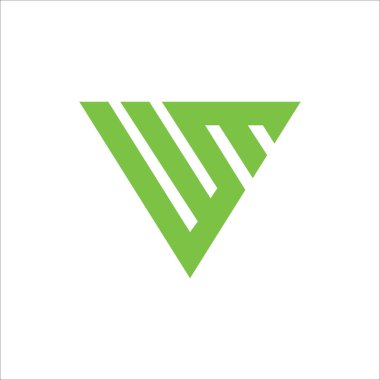 İlk harf wm logo veya mw logo vektör tasarım şablonu