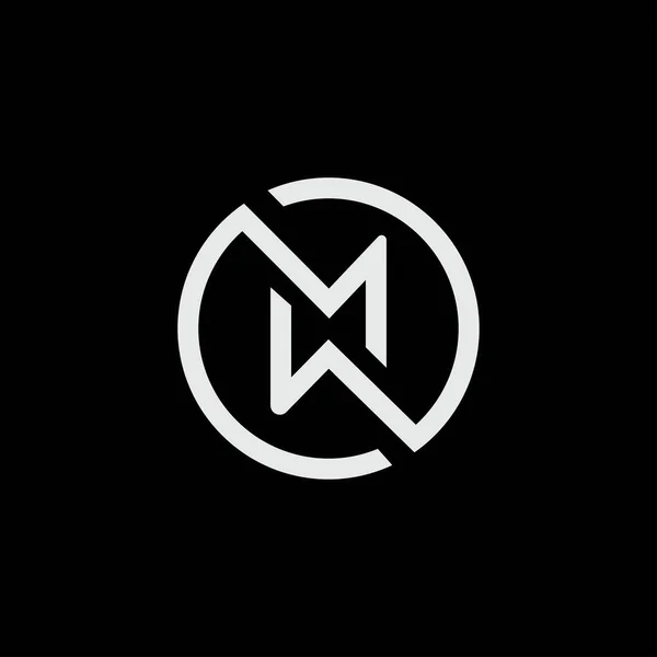 İlk harf wm logo veya mw logo vektör tasarım şablonu