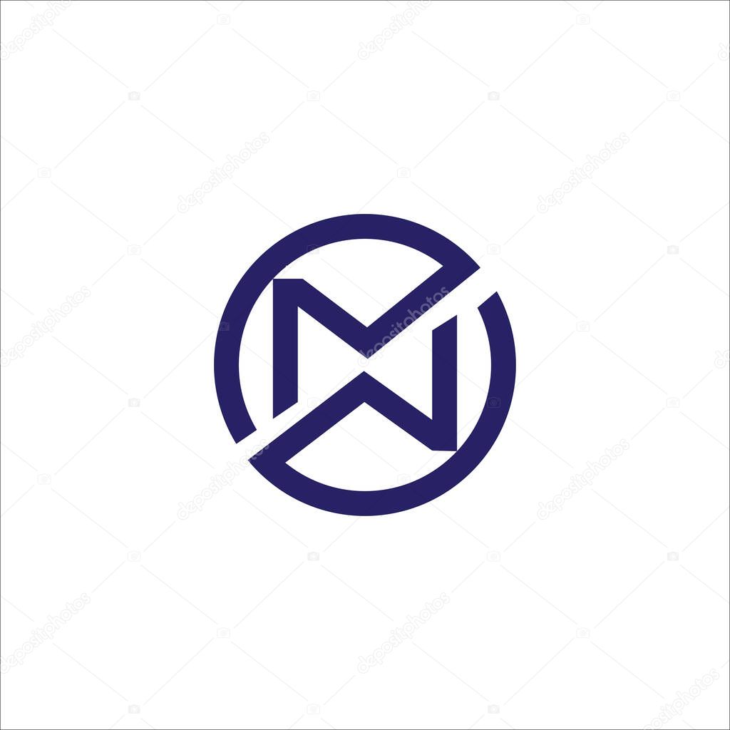 Initial letter wm logo or mw logo vector design template