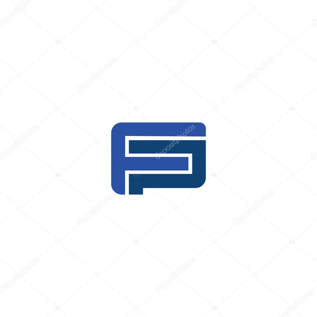 Initial letter fp logo or pf logo vector design template