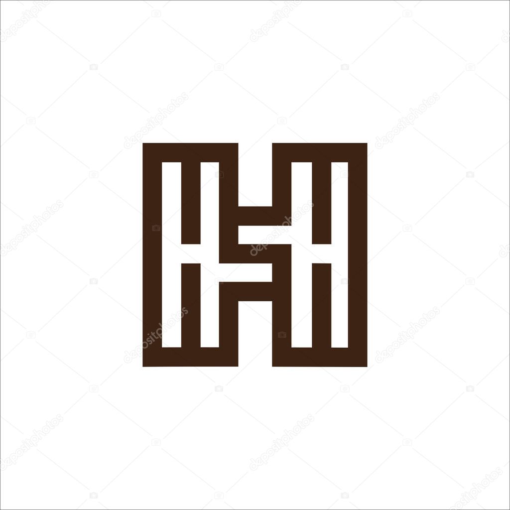 Initial letter hh logo or h logo vector design templates