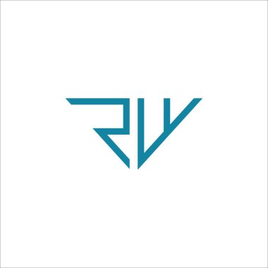 İlk harf rw logosu veya wr logo vektör tasarım şablonları
