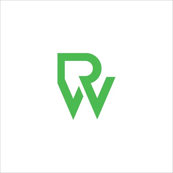 頭文字のRwまたはWrのロゴベクトルデザインテンプレート — ストックベクタ