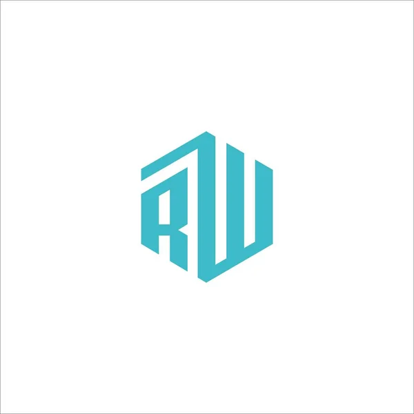 İlk harf rw logosu veya wr logo vektör tasarım şablonları