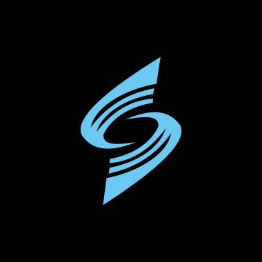 İlk harf s logo vektör tasarım şablonu