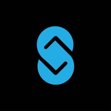 İlk harf s logo vektör tasarım şablonu
