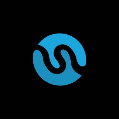 İlk harf s logo vektör tasarım şablonu