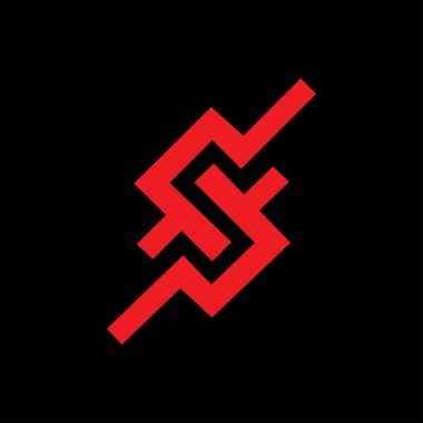 İlk harf s logo vektör tasarım şablonu