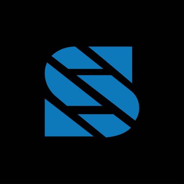 İlk harf s logo vektör tasarım şablonu