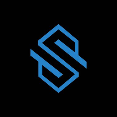 İlk harf s logo vektör tasarım şablonu