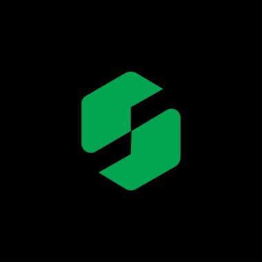 İlk harf s logo vektör tasarım şablonu