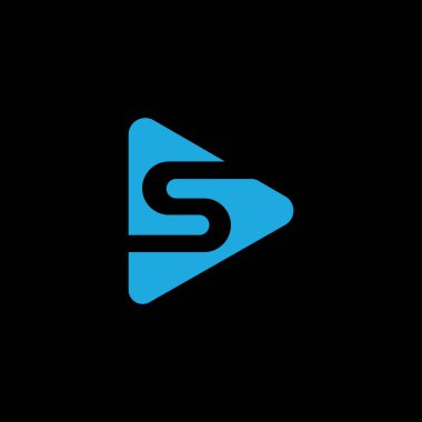 İlk harf s logo vektör tasarım şablonu