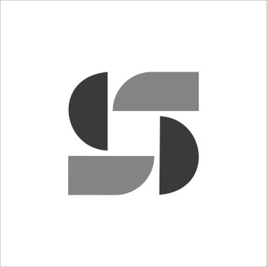 İlk harf s logo vektör tasarım şablonu