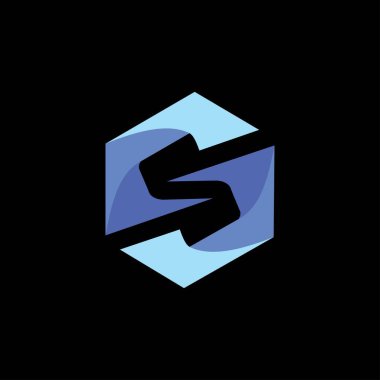 İlk harf s logo vektör tasarım şablonu
