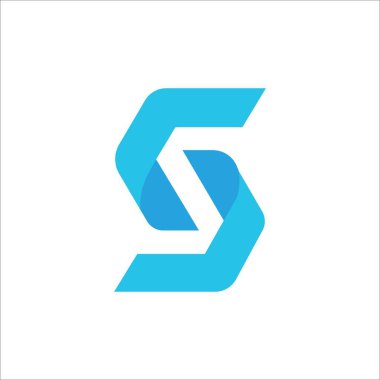 İlk harf s logo vektör tasarım şablonu