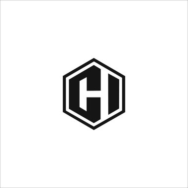 İlk harf hc logosu veya ch logo vektör tasarım şablonları